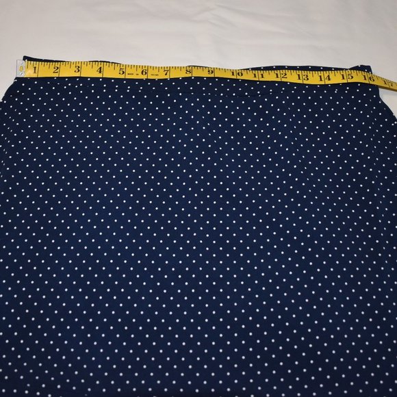 Navy  & White Polka Dot Skirt - Picture 2 of 4